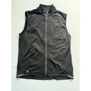 Smartwool Men's PhD Vest Black Xl Merino Wool Hybrid Zip Up Windbreaker